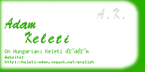 adam keleti business card